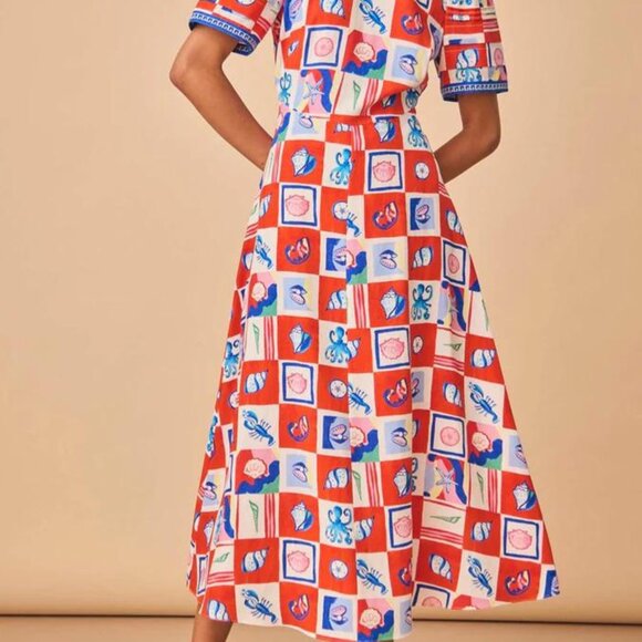 Hunter Bell Casey Dress in Sea Tiles NWT - Picture 2 of 7